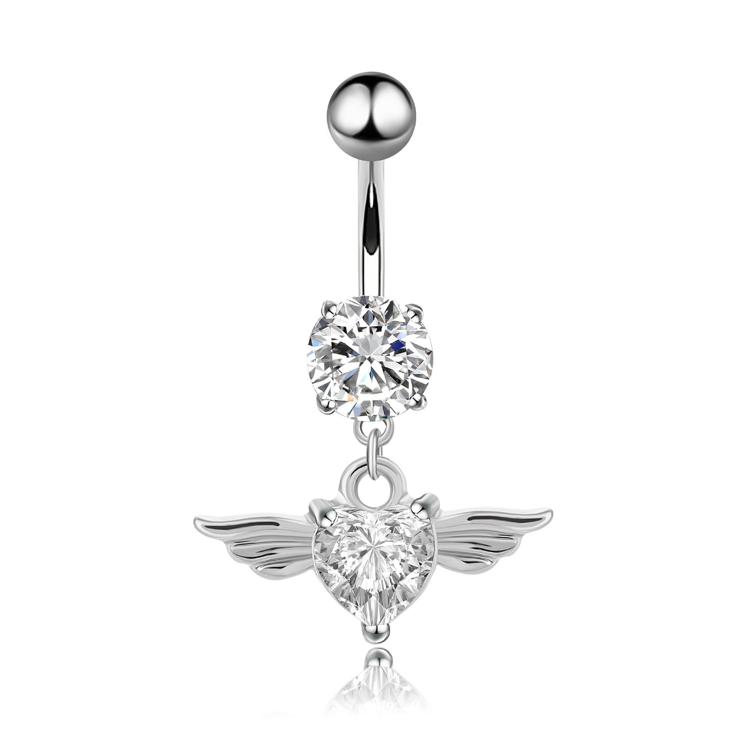 Love Heart-Shaped Belly Button Piercing Jewelry