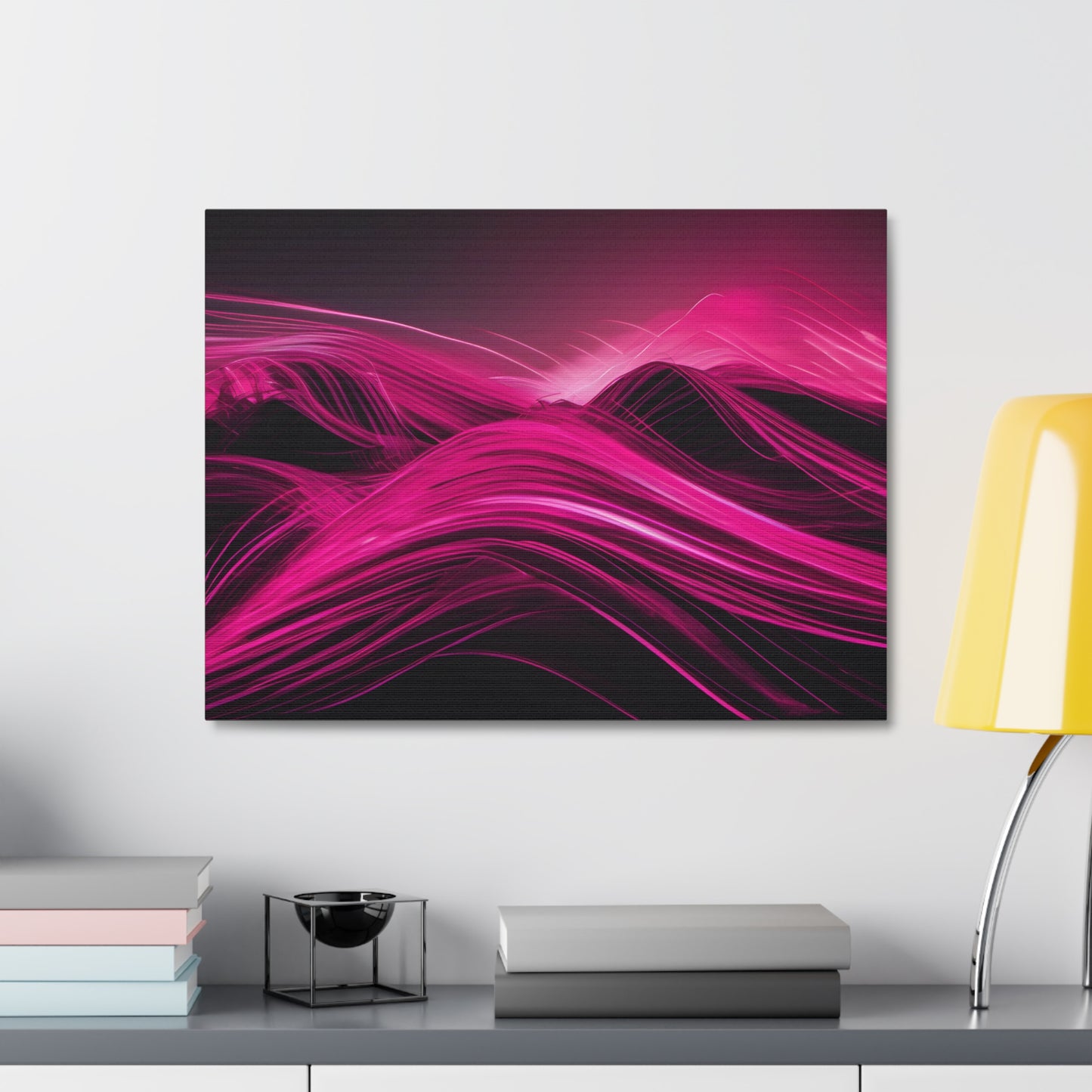 Long Exposure Pink and Black Canvas Print