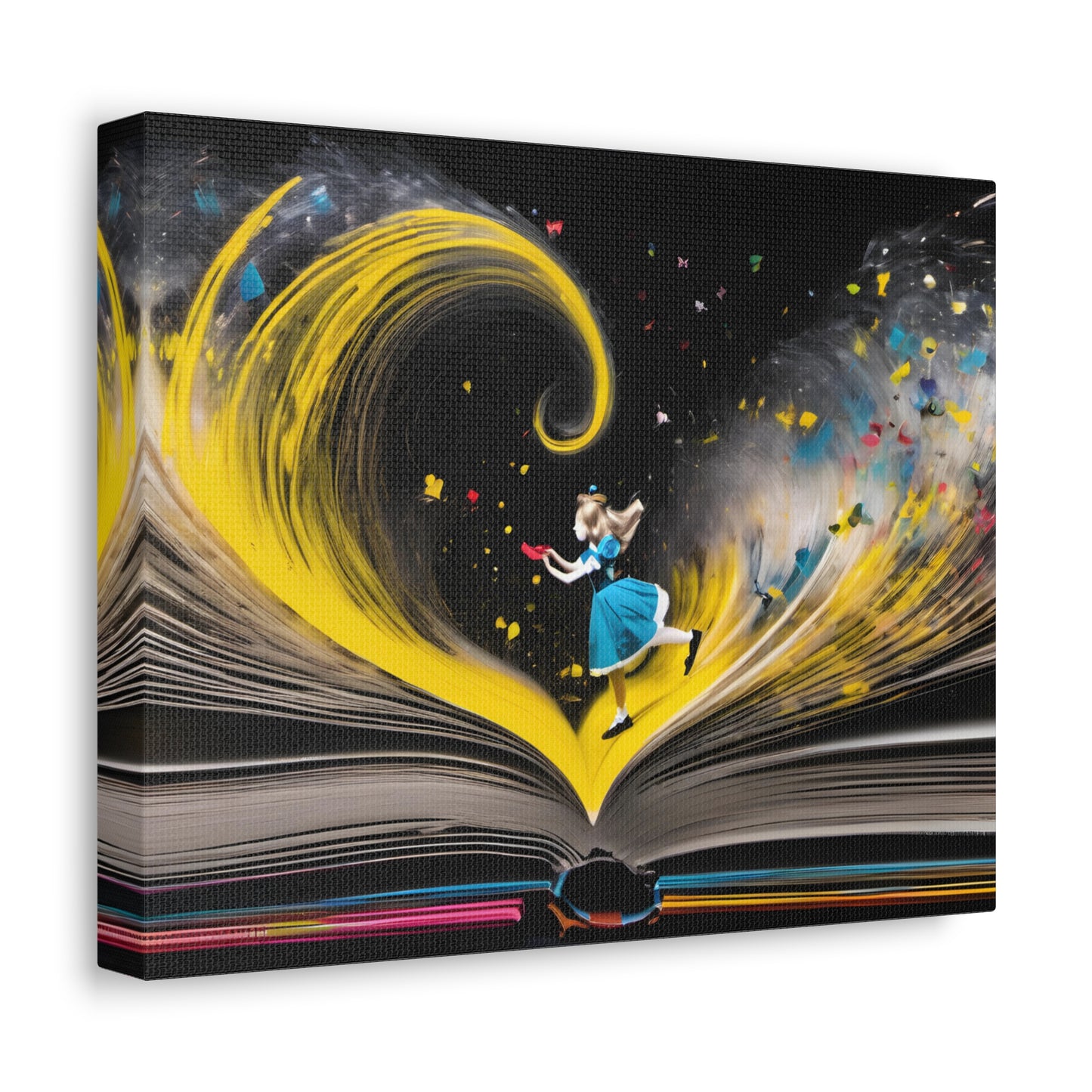 Alice In Wonderland Book Canvas Art