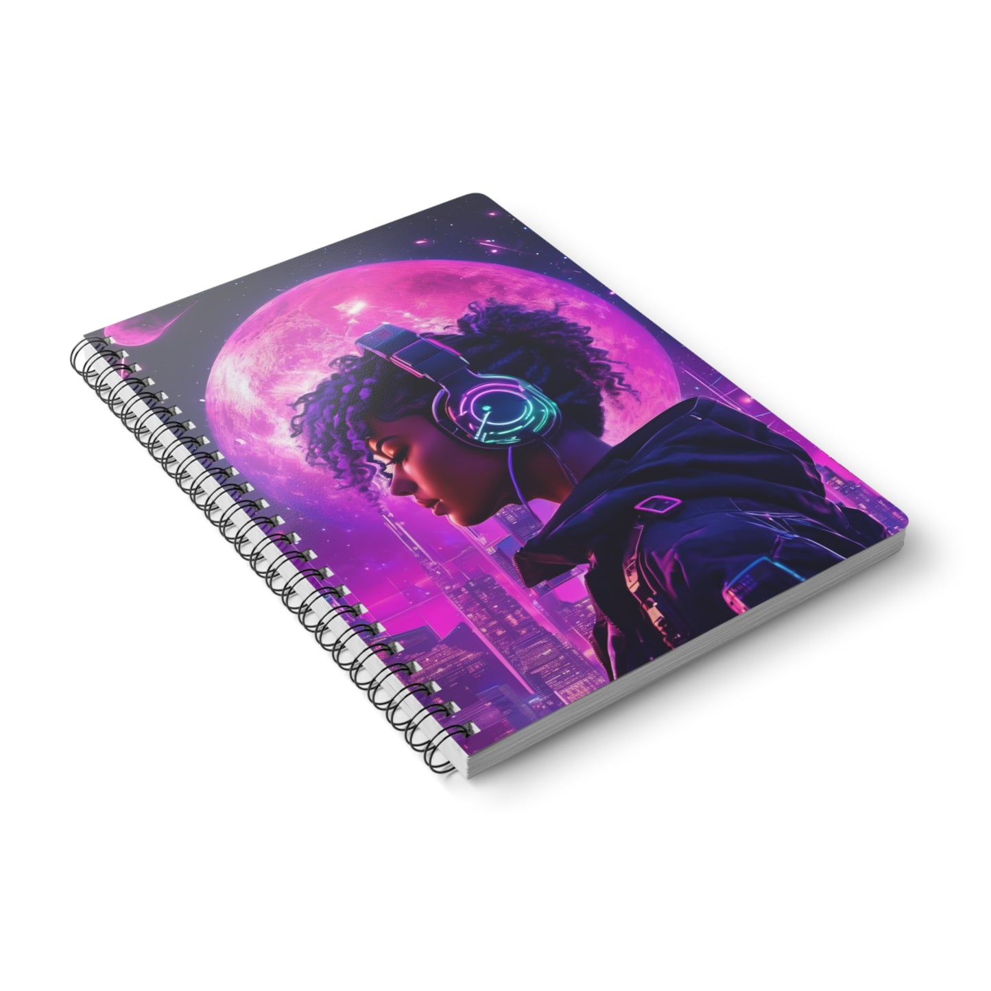 Purple Moon A5 Notebook