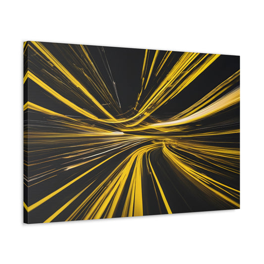 Long Exposure Yellow and Black Canvas Print