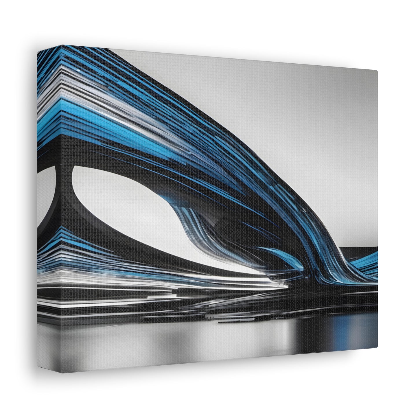 Long Exposure Blue, Grey and Black Canvas Print