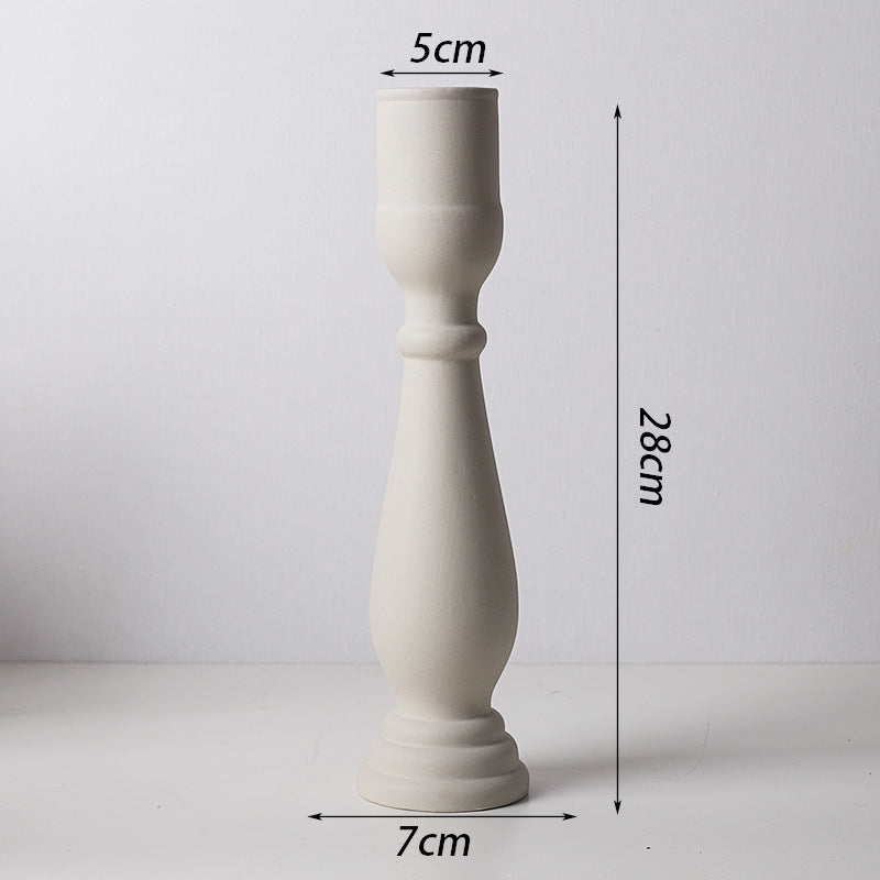 Living Room Plain Ceramic Vase Candle Holder Ornaments