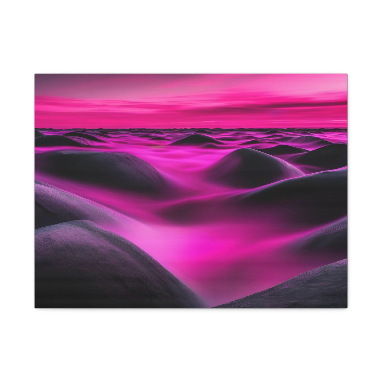 Long Exposure Pink and Black Canvas Print