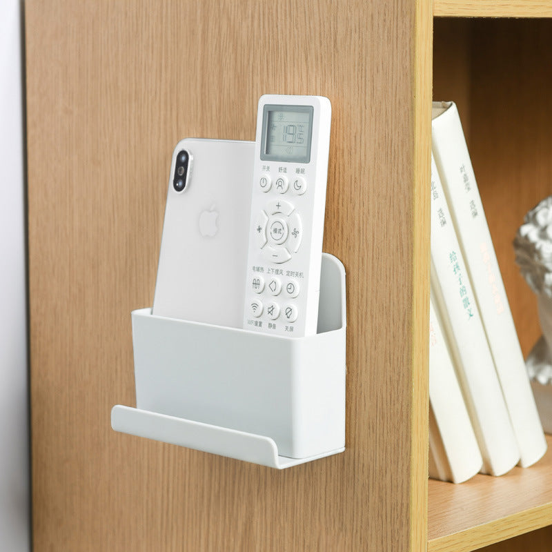 Wall-mounted remote control storage box storage rack