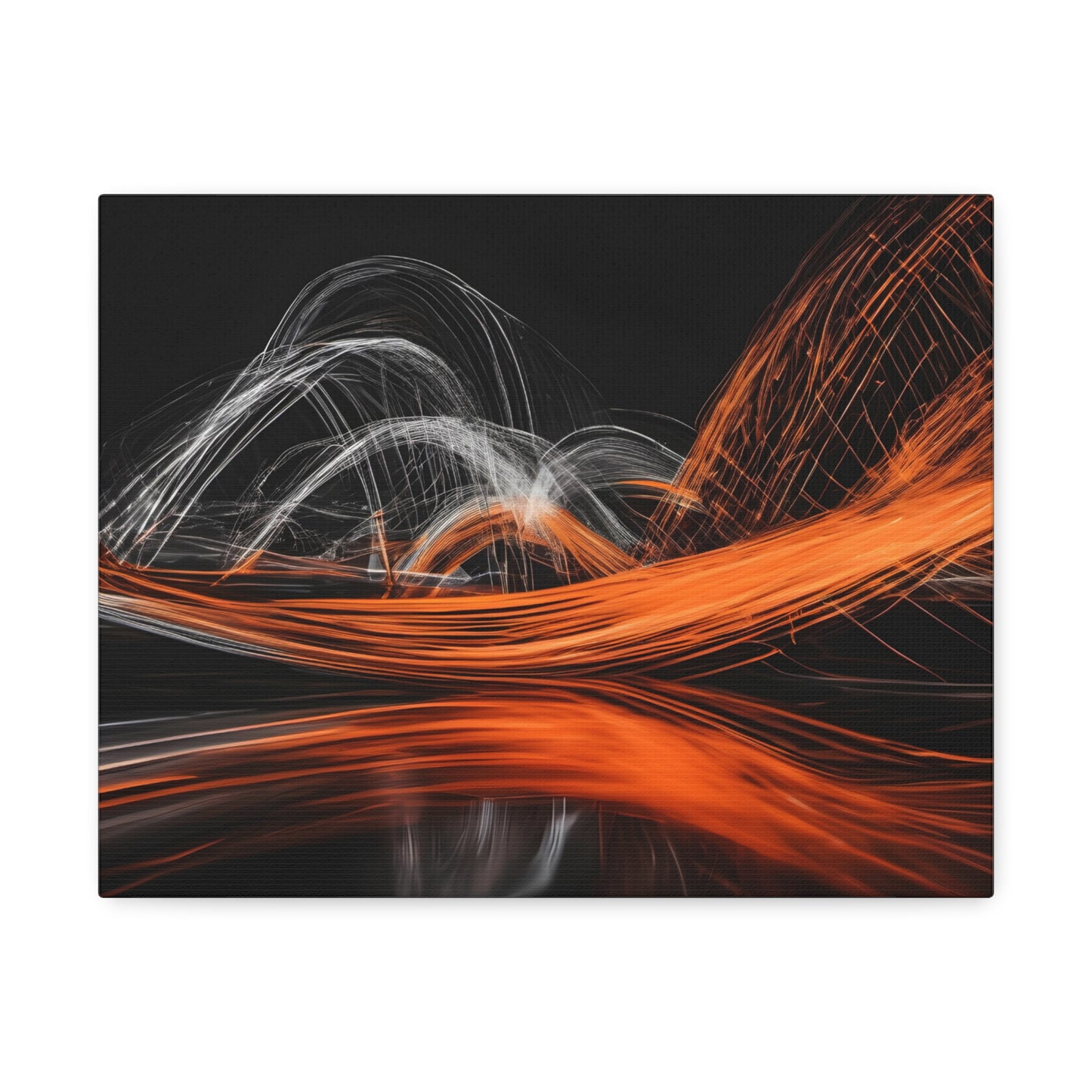 Long Exposure Orange and Black Canvas Print