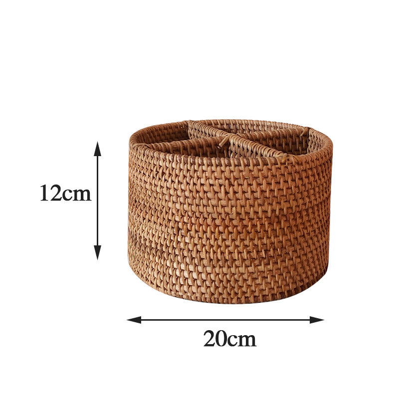 Creative Multifunctional Storage Box With Rattan Handmade Storage Basket