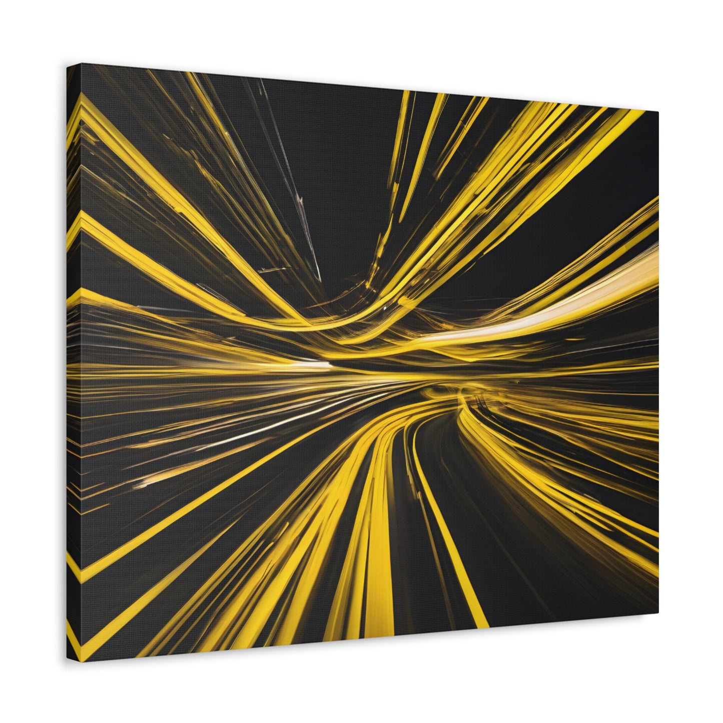 Long Exposure Yellow and Black Canvas Print