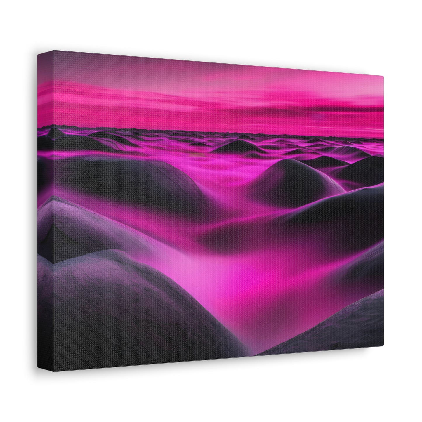 Long Exposure Pink and Black Canvas Print