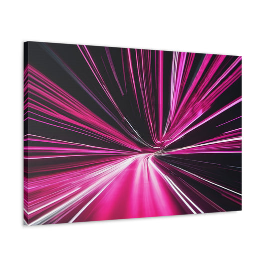 Long Exposure Pink and Black Canvas Print