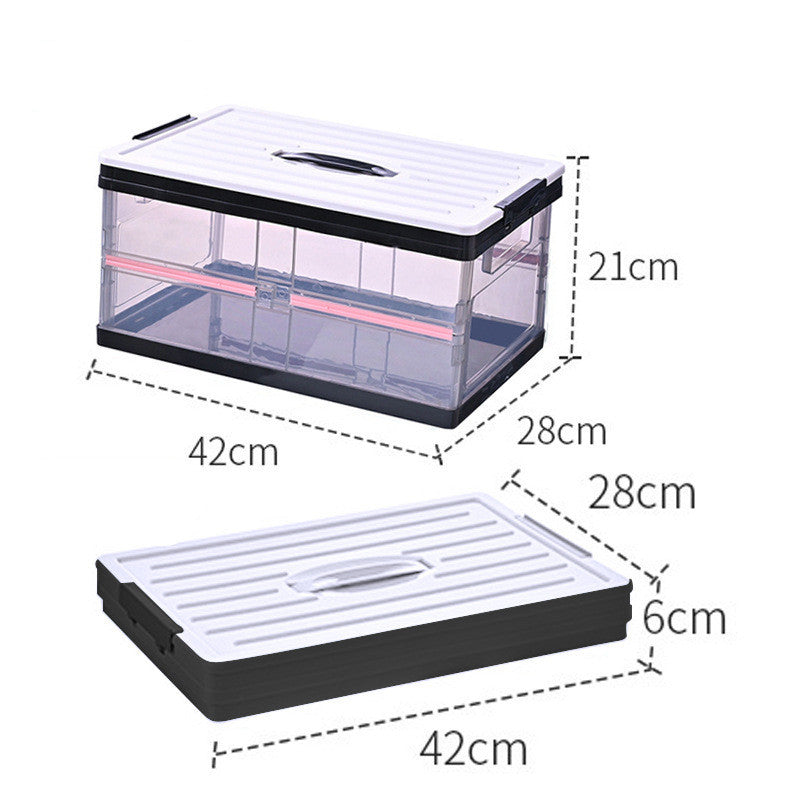 Transparent Car Storage Box, Foldable Trunk Storage Box
