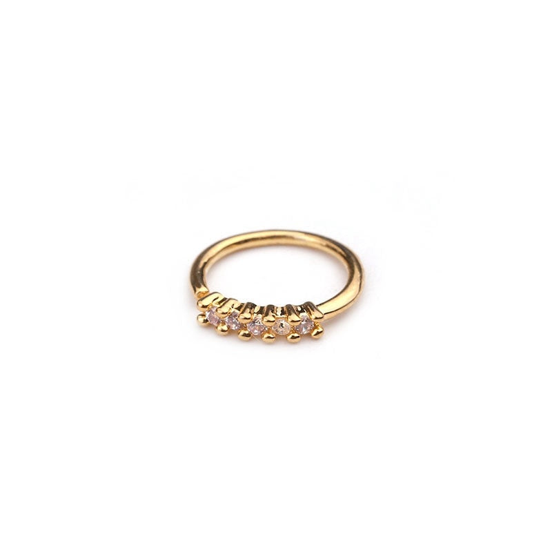 Nose Piercing Body Jewelry Ring Tiny Flower Helix