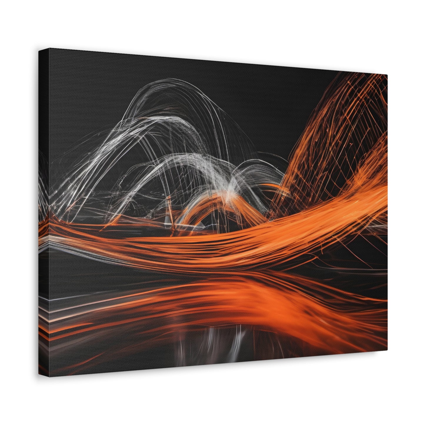 Long Exposure Orange and Black Canvas Print