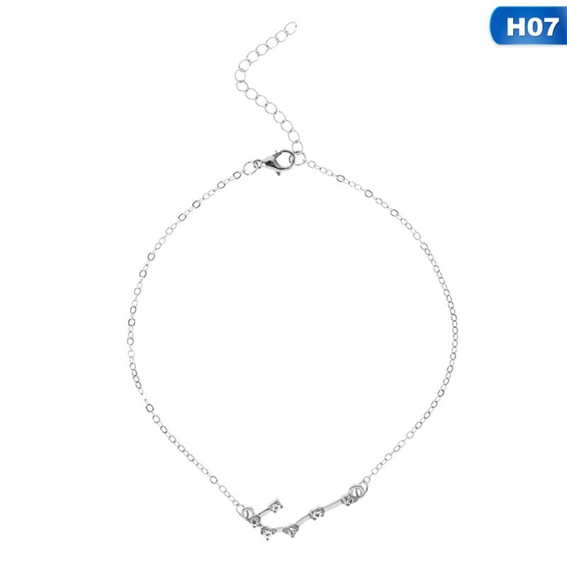 12 Constellation Charm Constellation Foot Jewelry