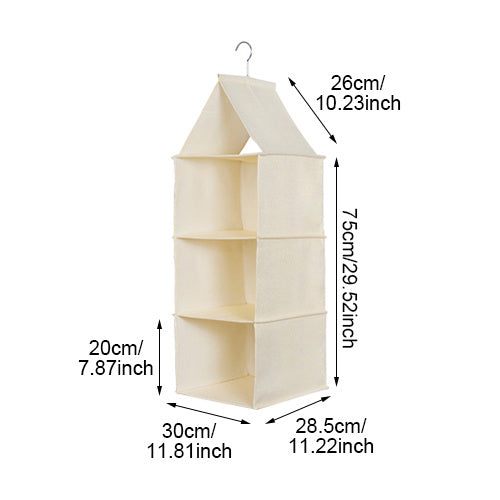 Cotton And Linen Hanging Storage Clothes Storage Hanging Bag