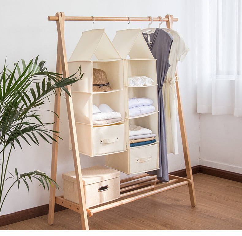 Cotton And Linen Hanging Storage Clothes Storage Hanging Bag