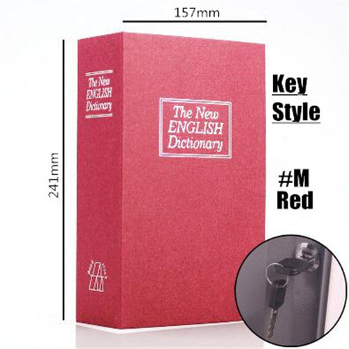 Student Gift Dictionary Mini Safe Box Book Hidden Secret Key Lock Coin Bank Card Jewellery Private Diary Storage Password Locker
