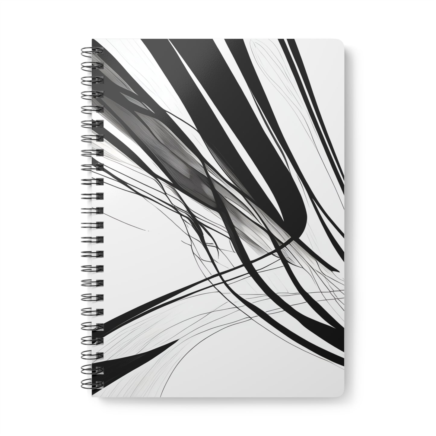 Black and White Abstract A5 Notebook