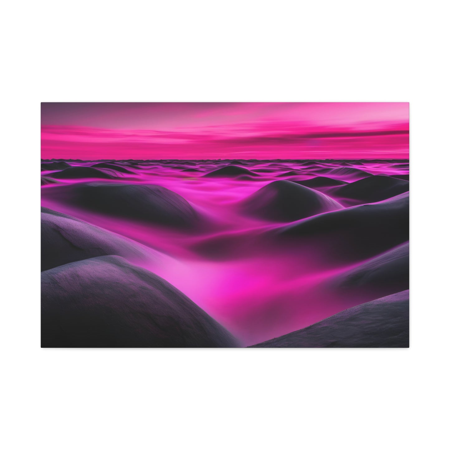 Long Exposure Pink and Black Canvas Print