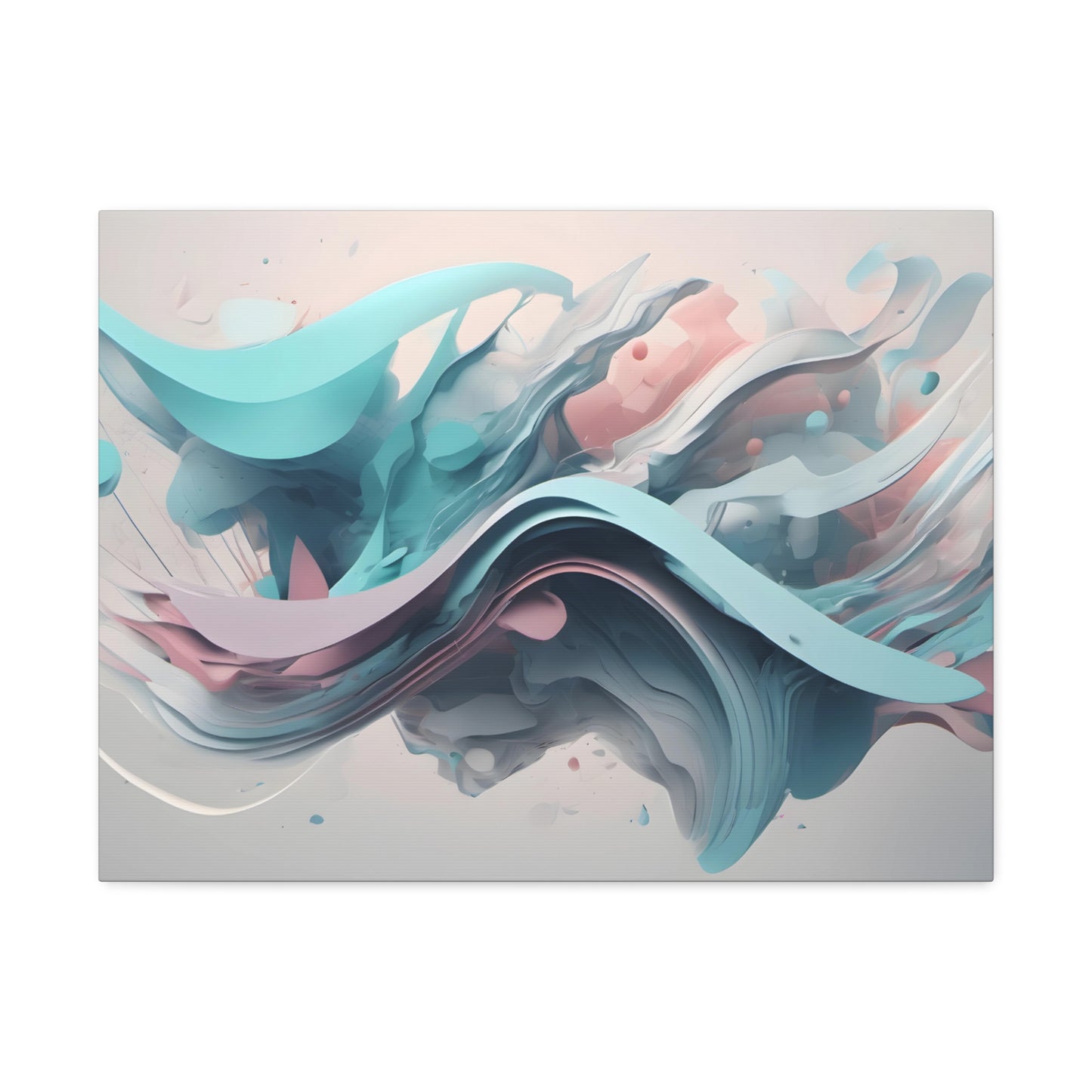 Pink and Blue Abstract Canvas Print