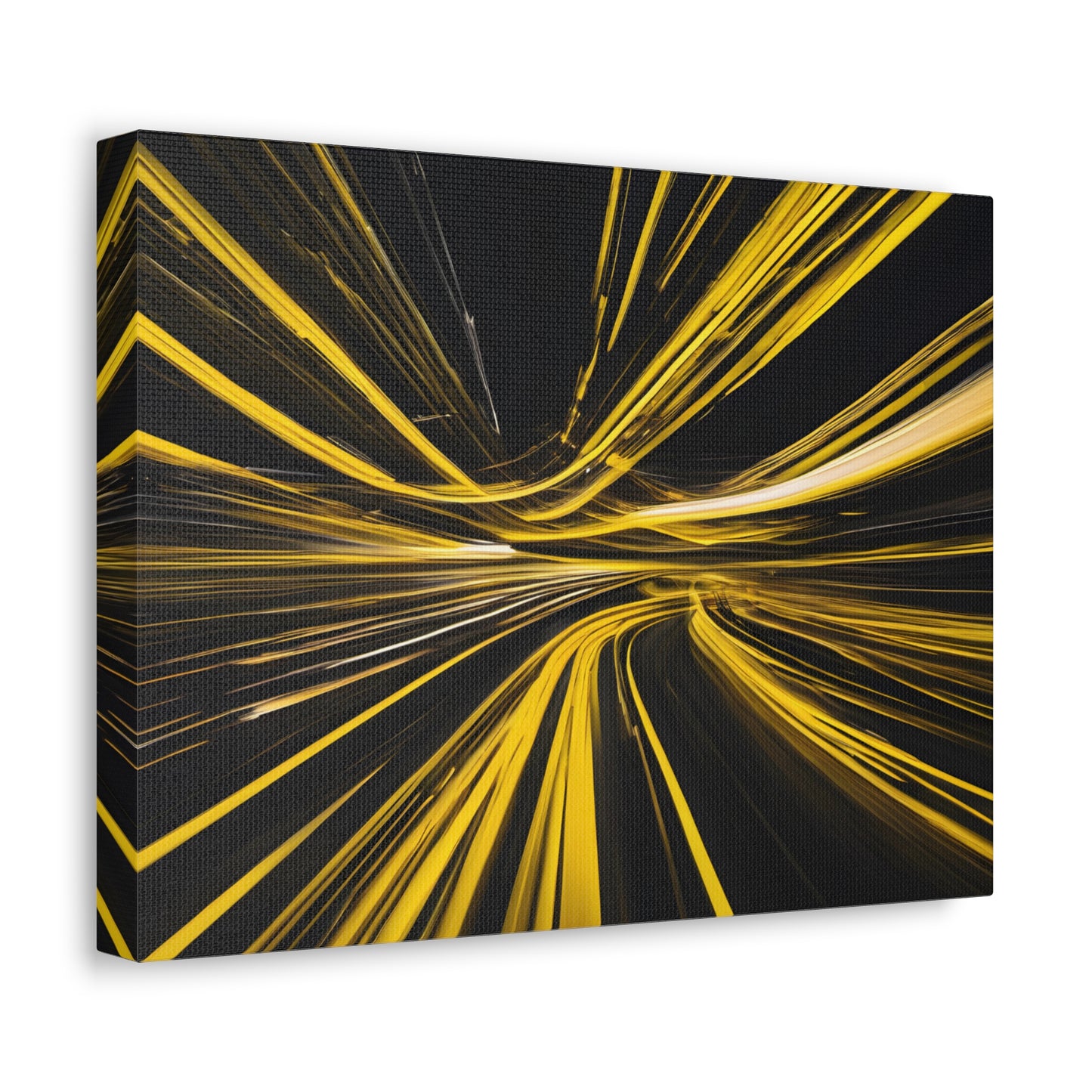 Long Exposure Yellow and Black Canvas Print