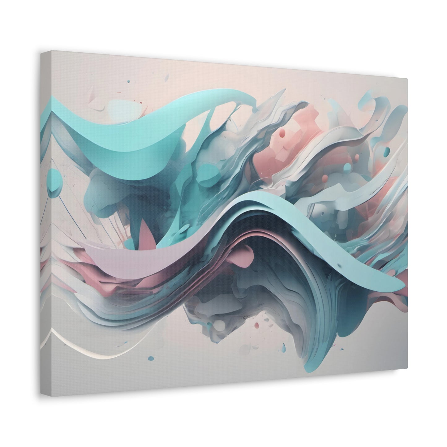 Pink and Blue Abstract Canvas Print