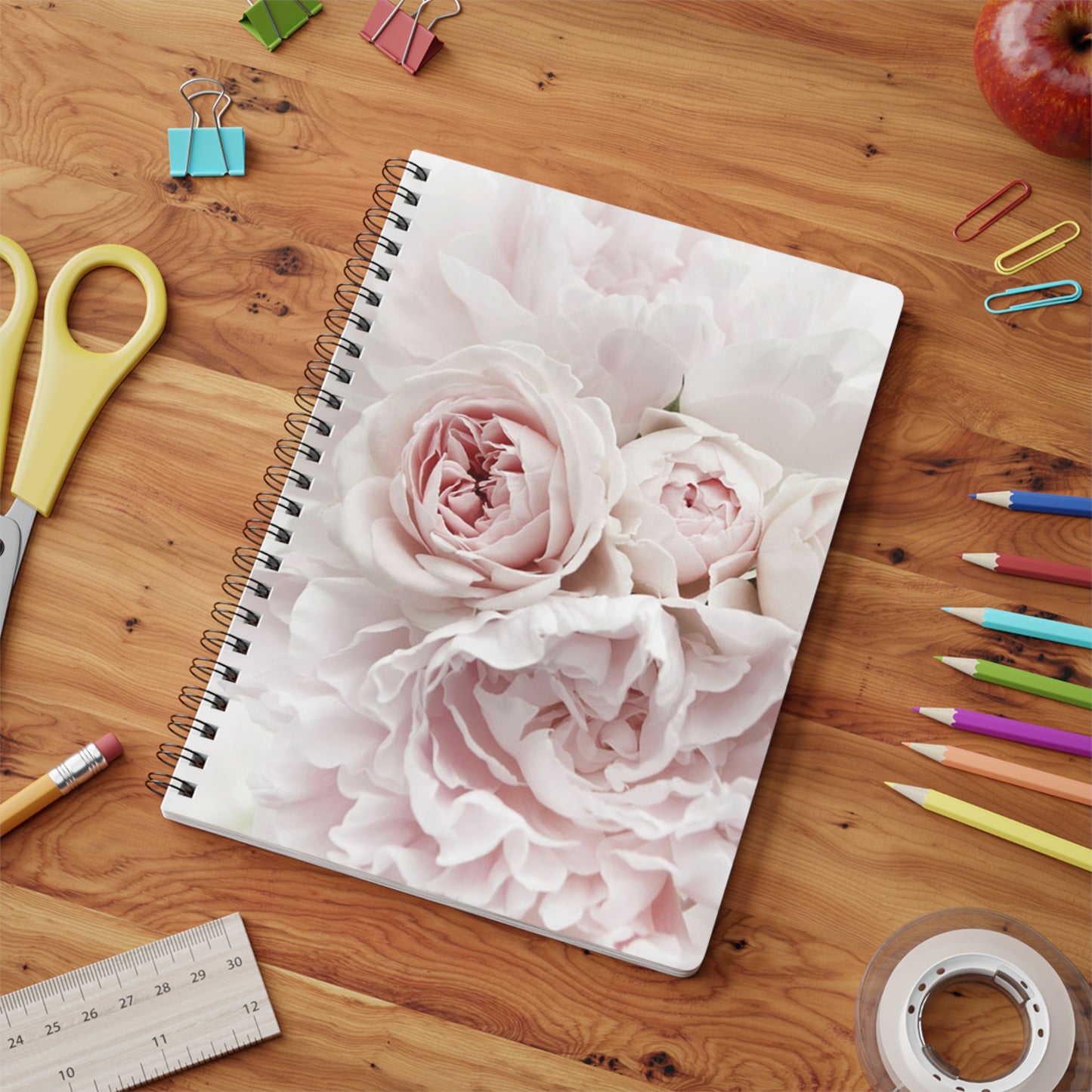 Pink and White Floral A5 Notebook