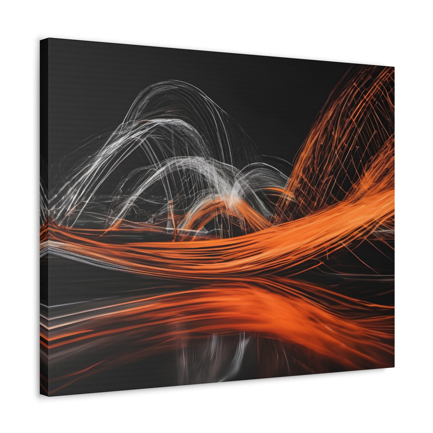 Long Exposure Orange and Black Canvas Print