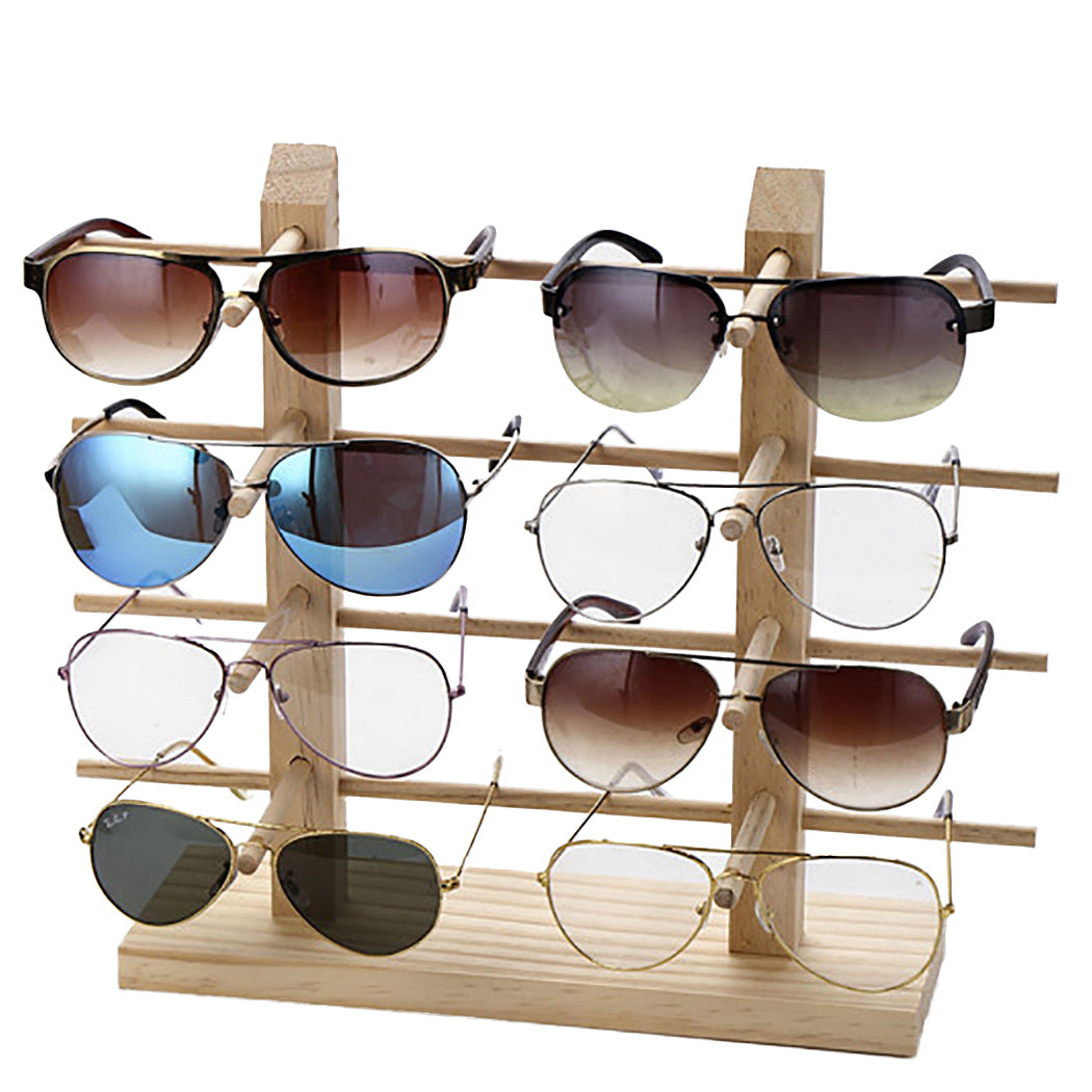 Glasses display stand jewellery wood