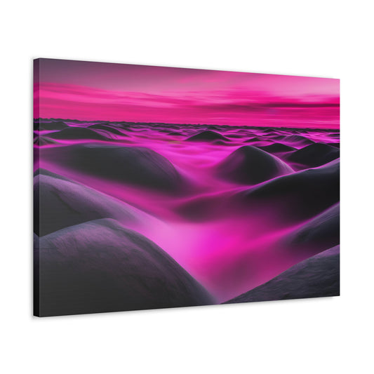 Long Exposure Pink and Black Canvas Print