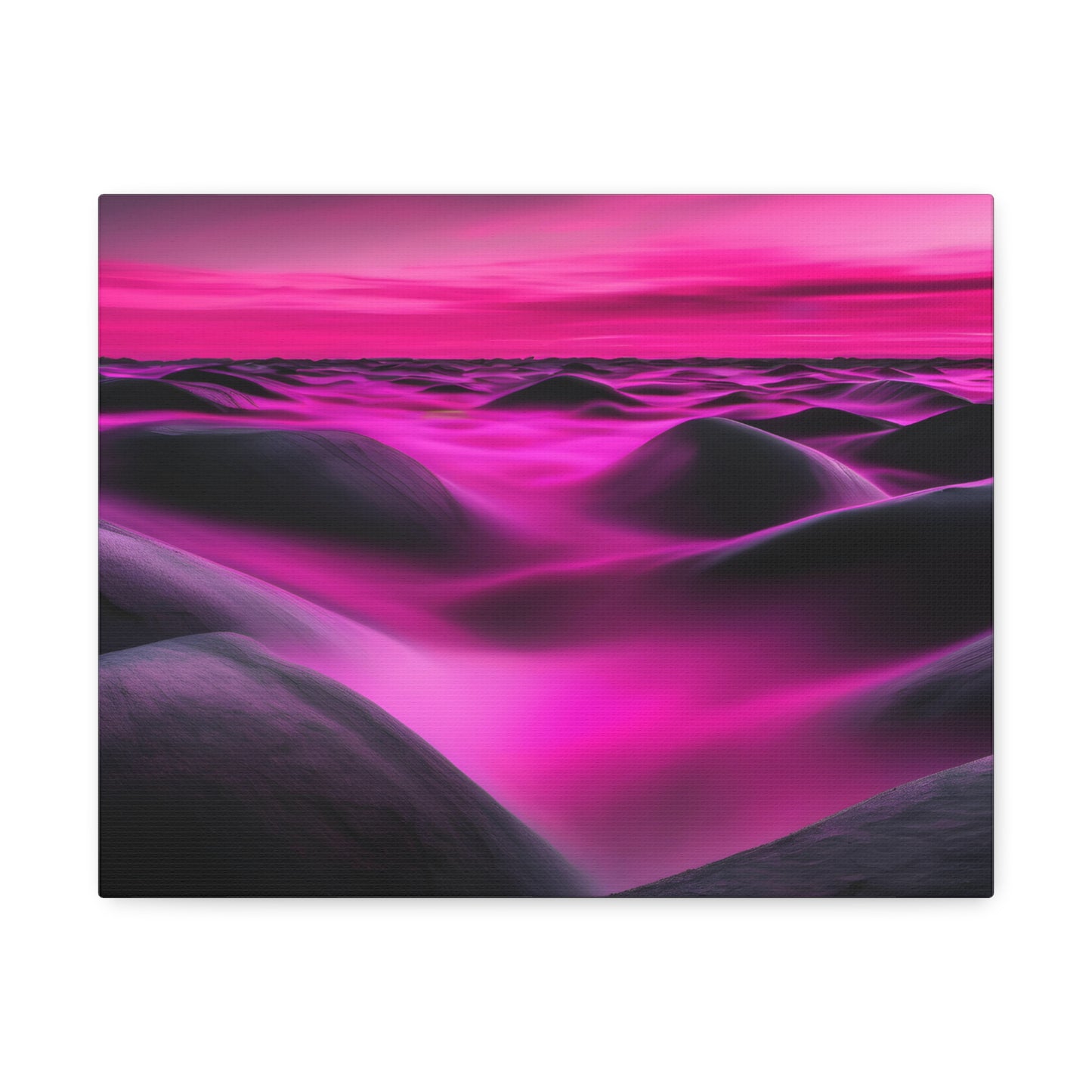 Long Exposure Pink and Black Canvas Print