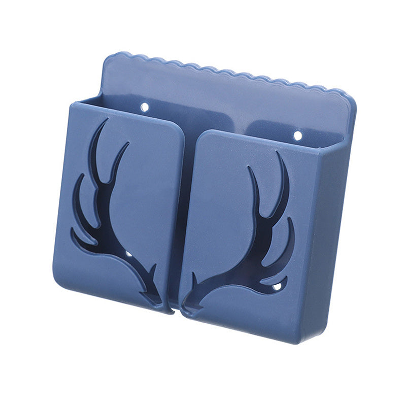Wall-mounted remote control storage box storage rack