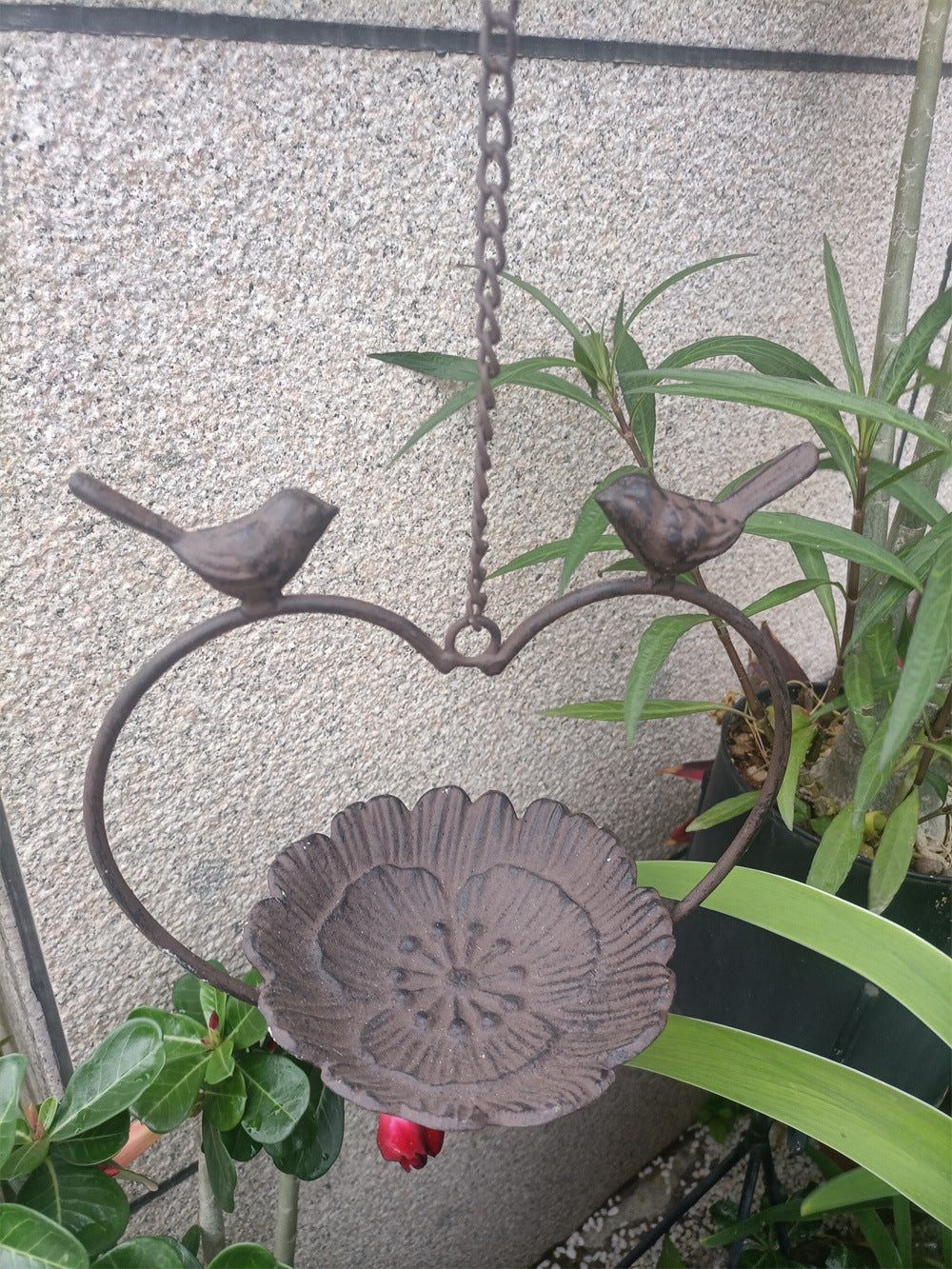 Cast Iron Flowers Feeder Garden Decoration Ornaments