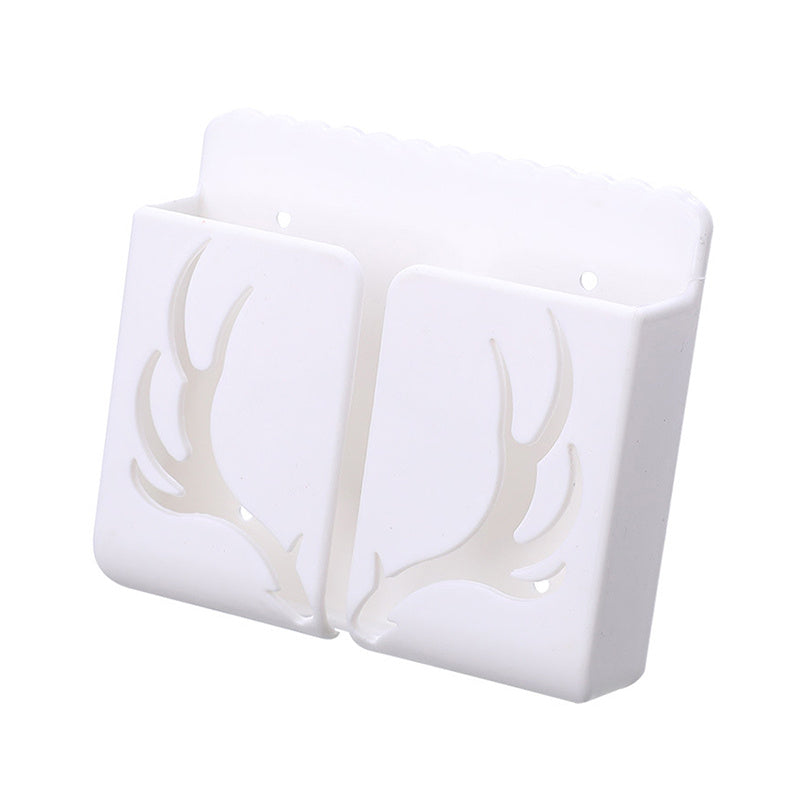 Wall-mounted remote control storage box storage rack