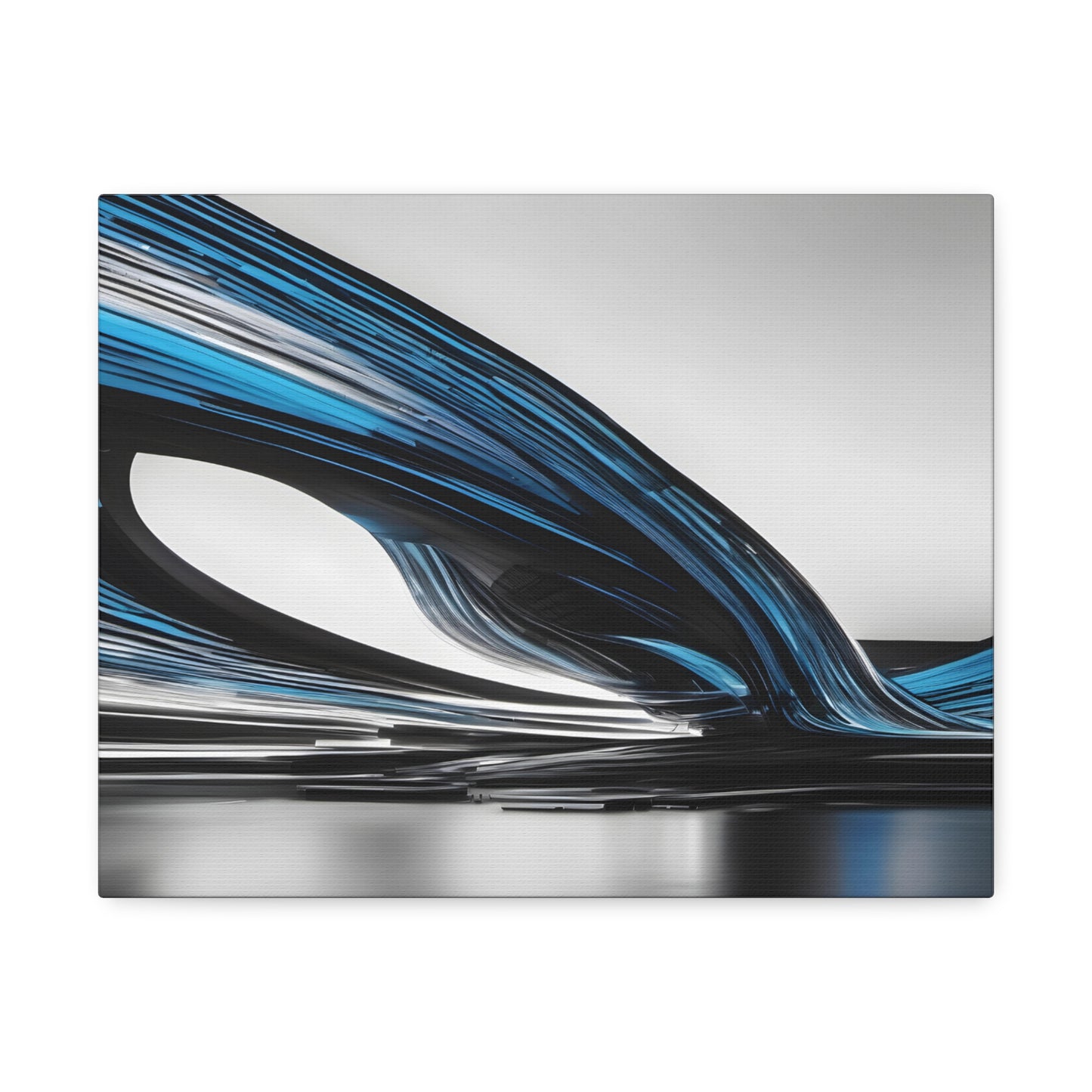 Long Exposure Blue, Grey and Black Canvas Print