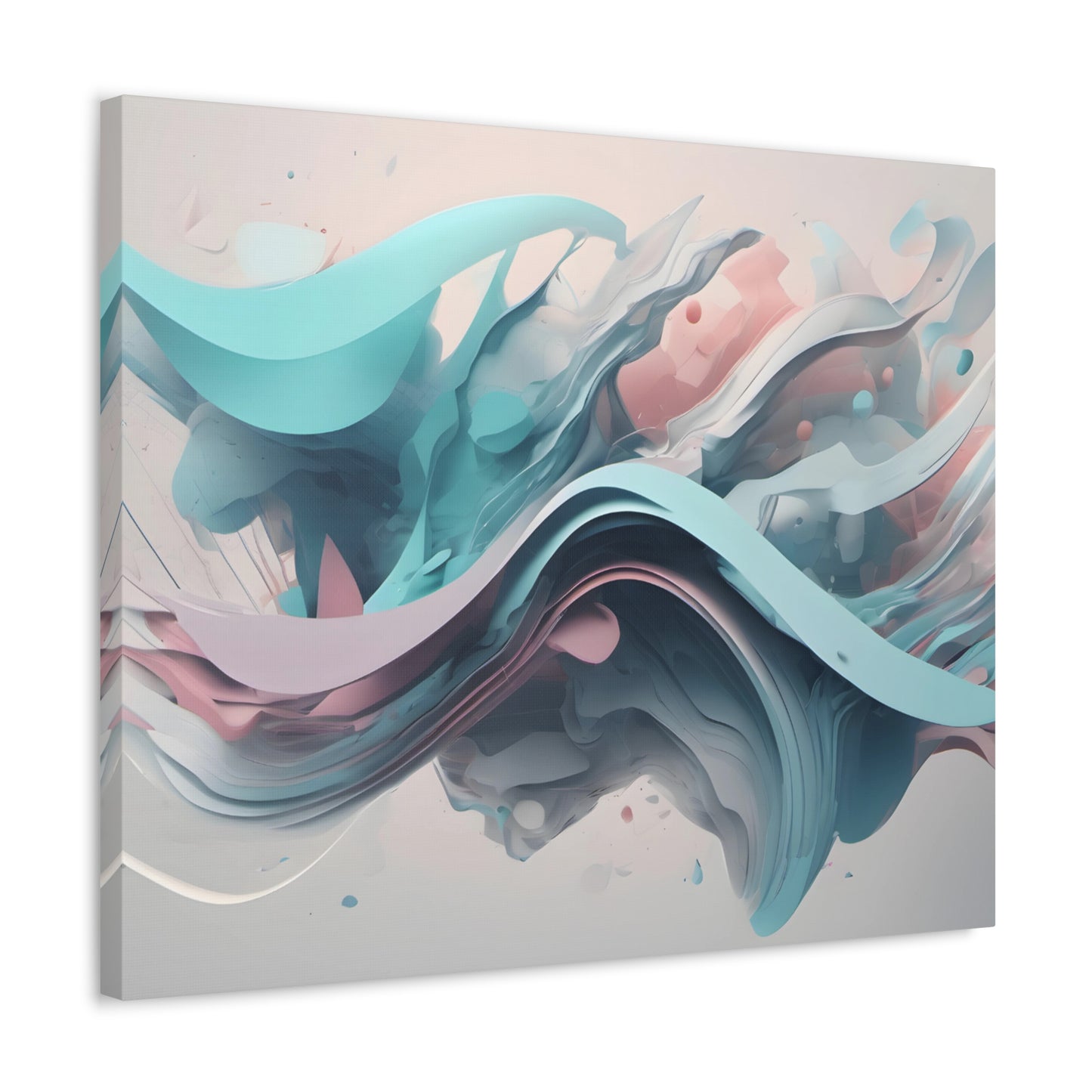 Pink and Blue Abstract Canvas Print