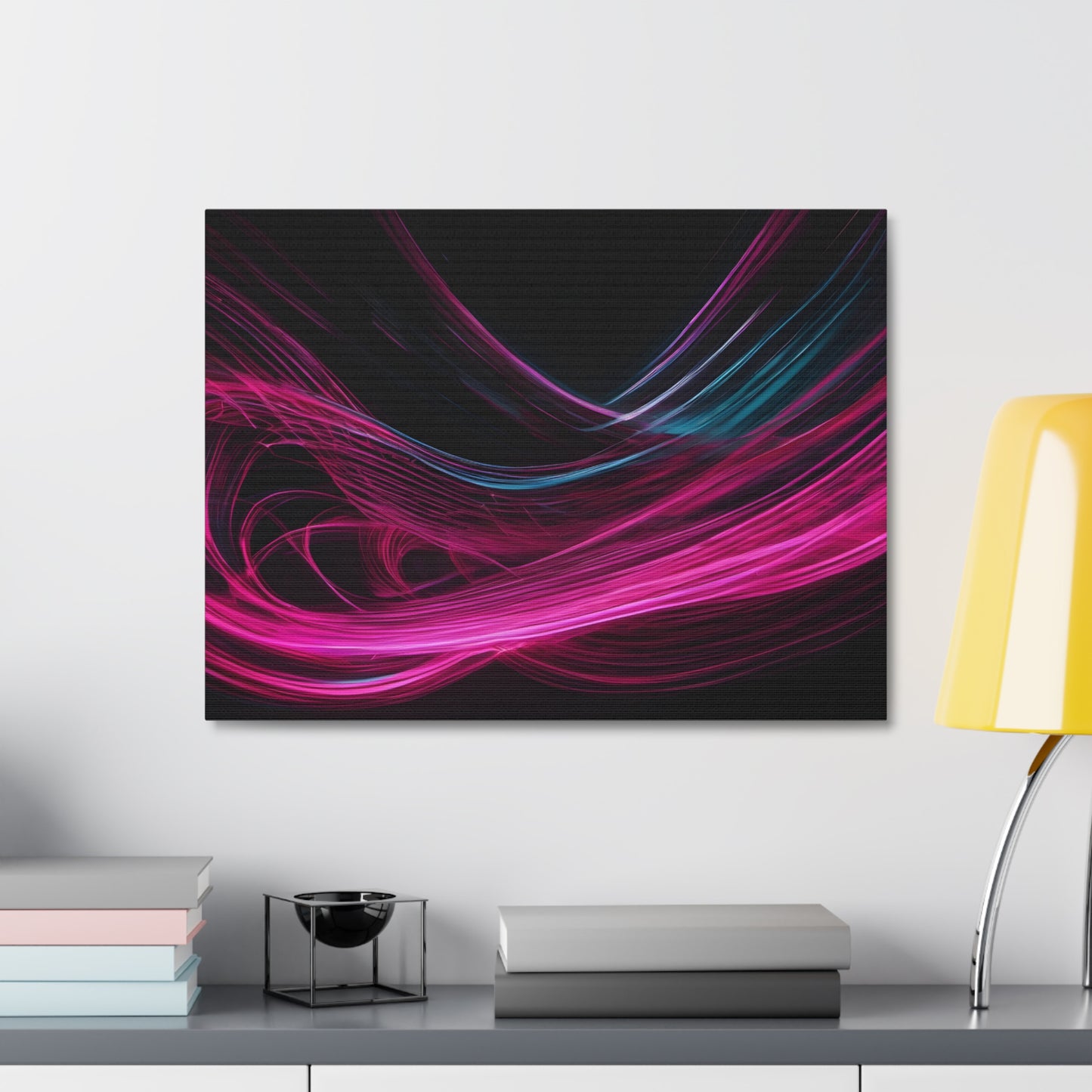 Long Exposure Pink and Black Canvas Print