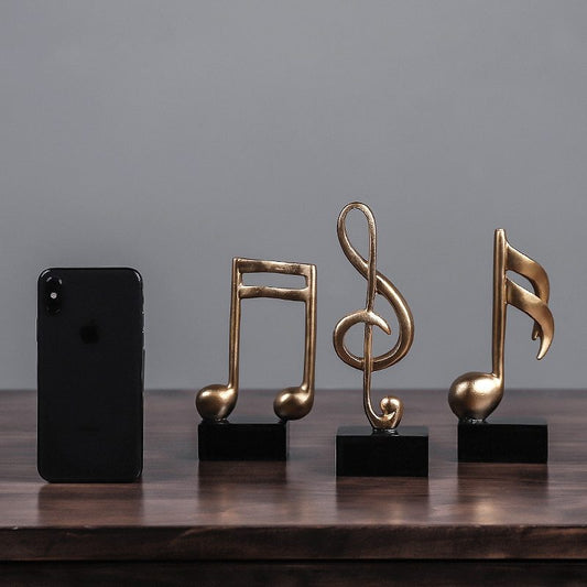 Living room golden musical note model ornaments