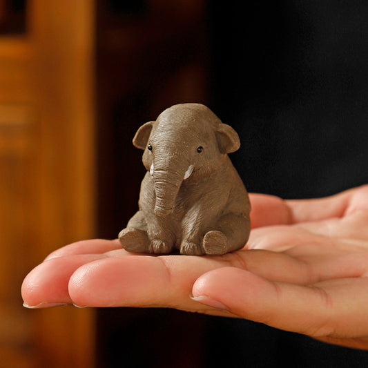 Replica Elephant Tea Ornaments Purple Sand Supportable Ornaments