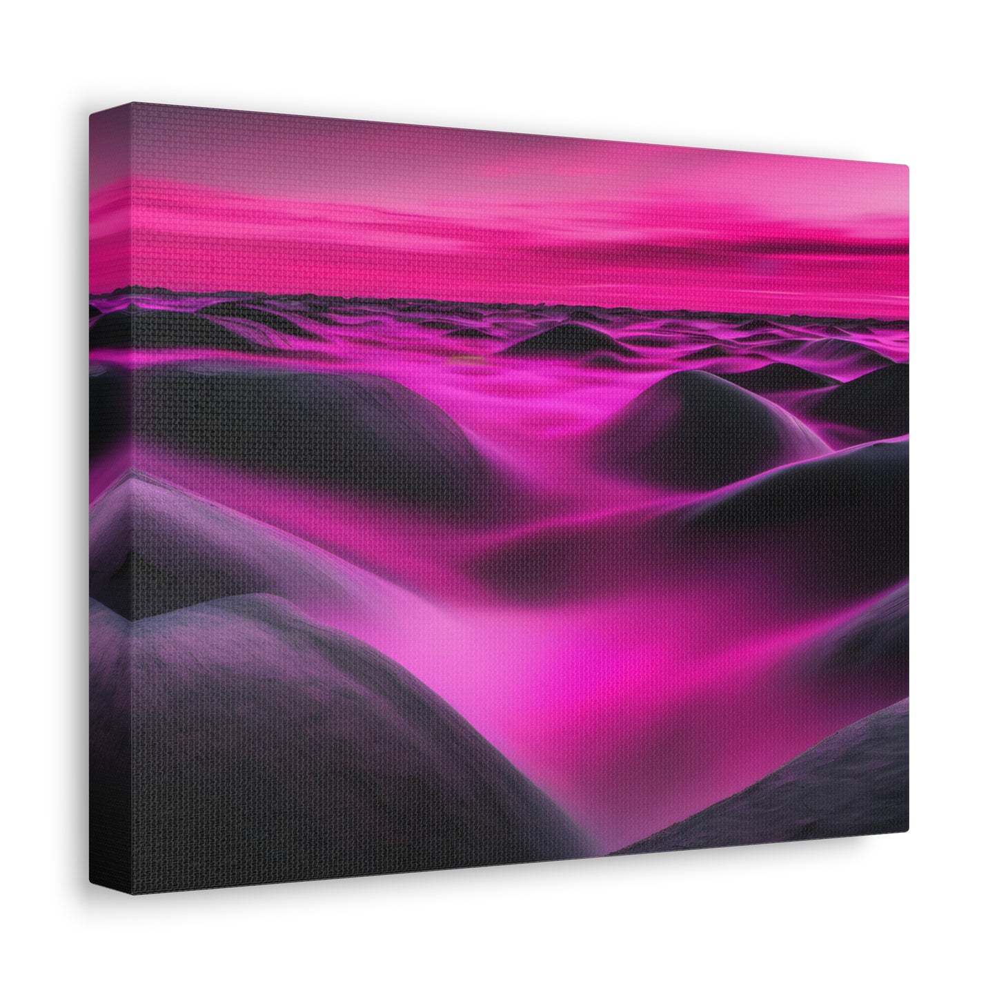 Long Exposure Pink and Black Canvas Print