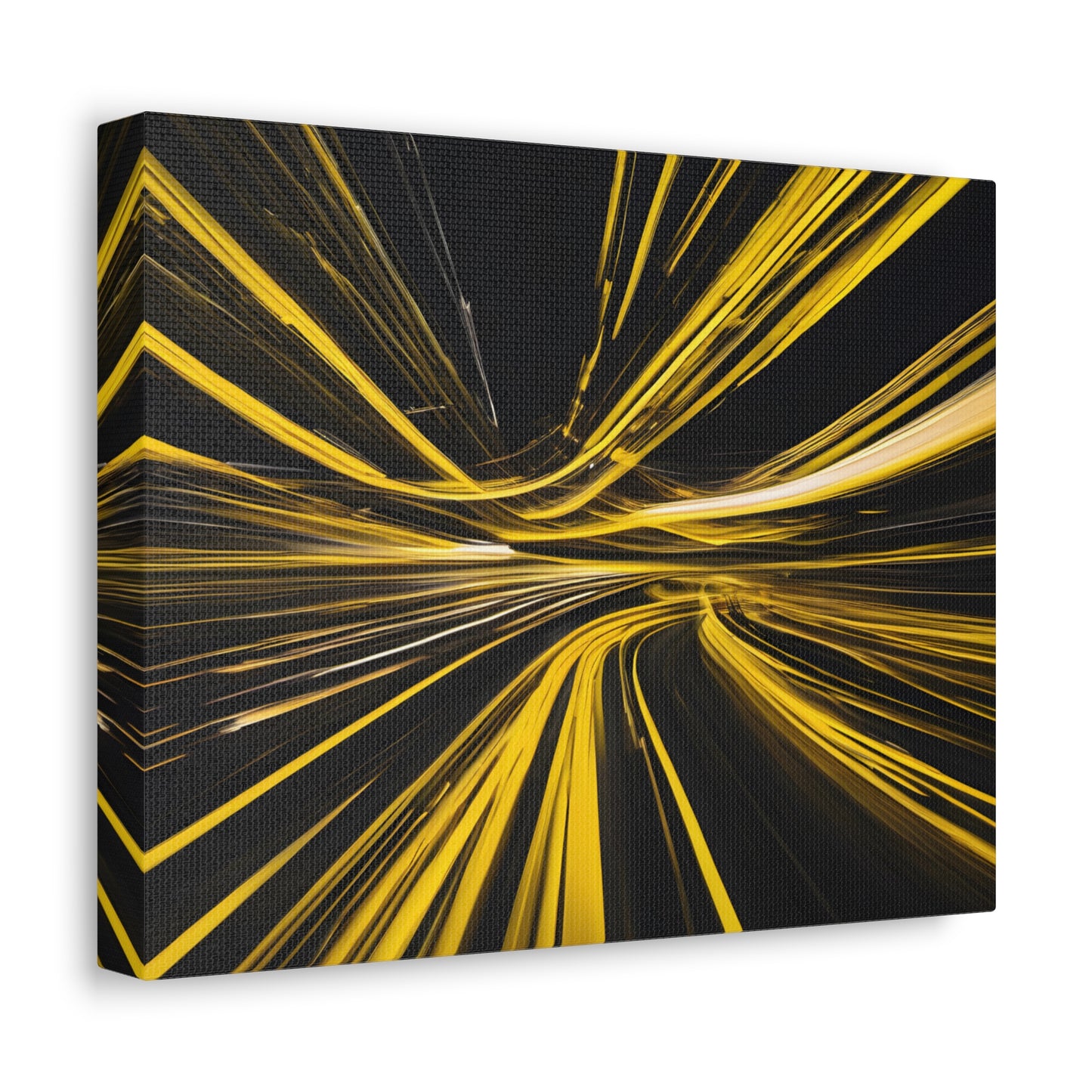 Long Exposure Yellow and Black Canvas Print