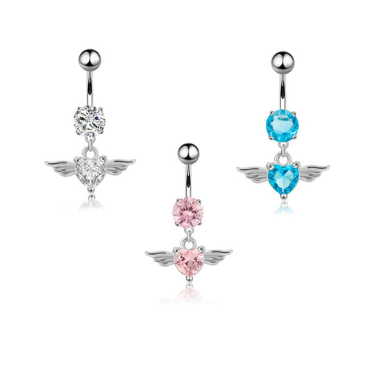 Love Heart-Shaped Belly Button Piercing Jewelry