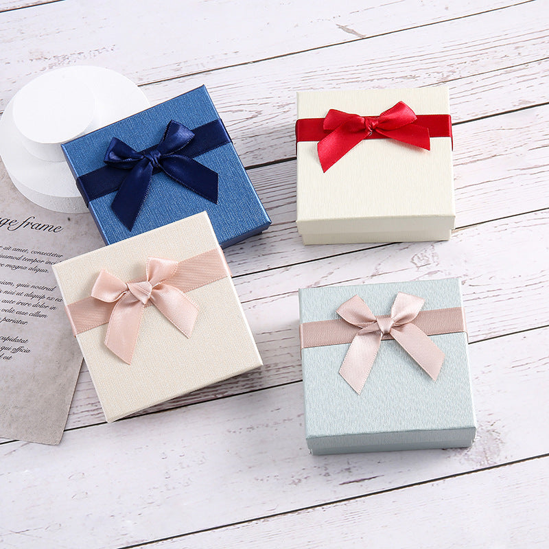 New Lenny Pattern Bow Jewellery Box Jewelry Box Stud Earrings Box Ring Box Bracelet Box Necklace Box