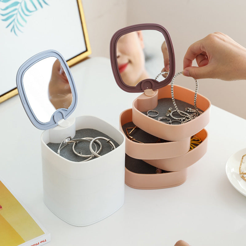 Multifunctional Rotatable Small Jewelry Storage Box