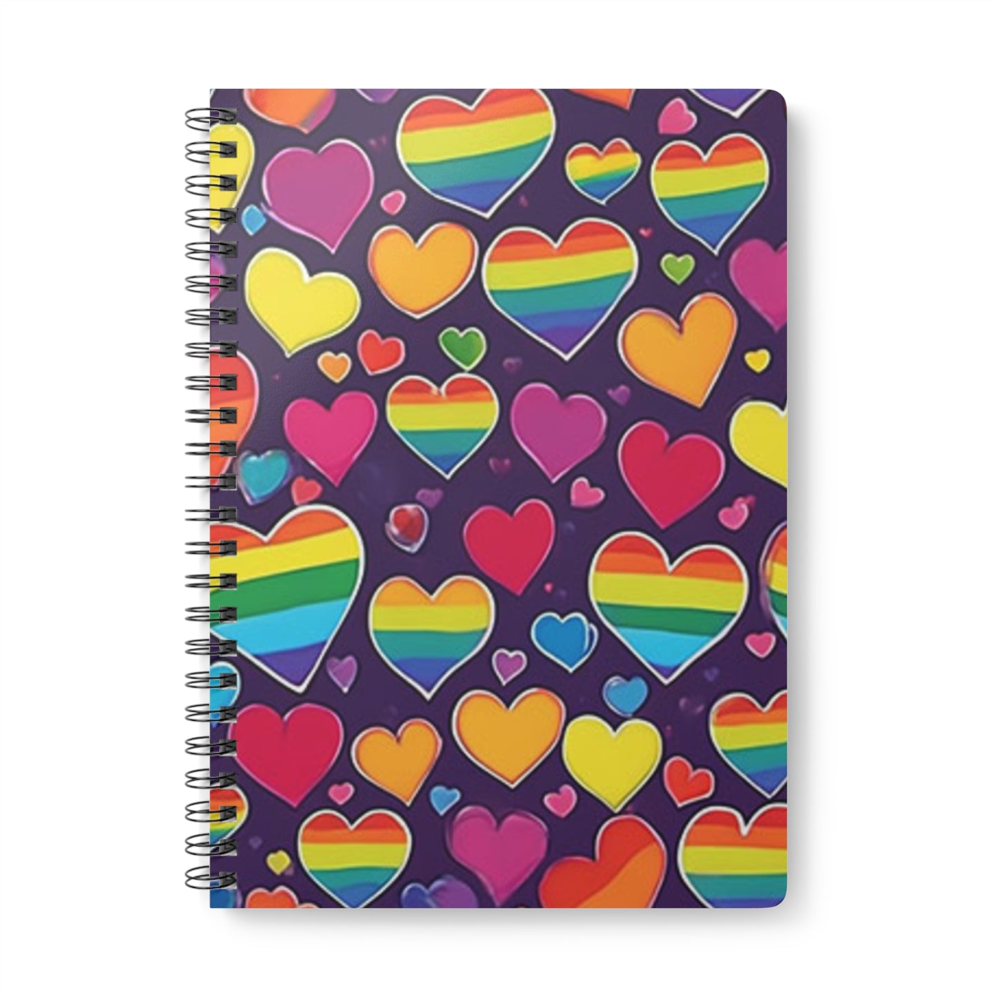 LGBTQ Heart Pattern A5 Notebook