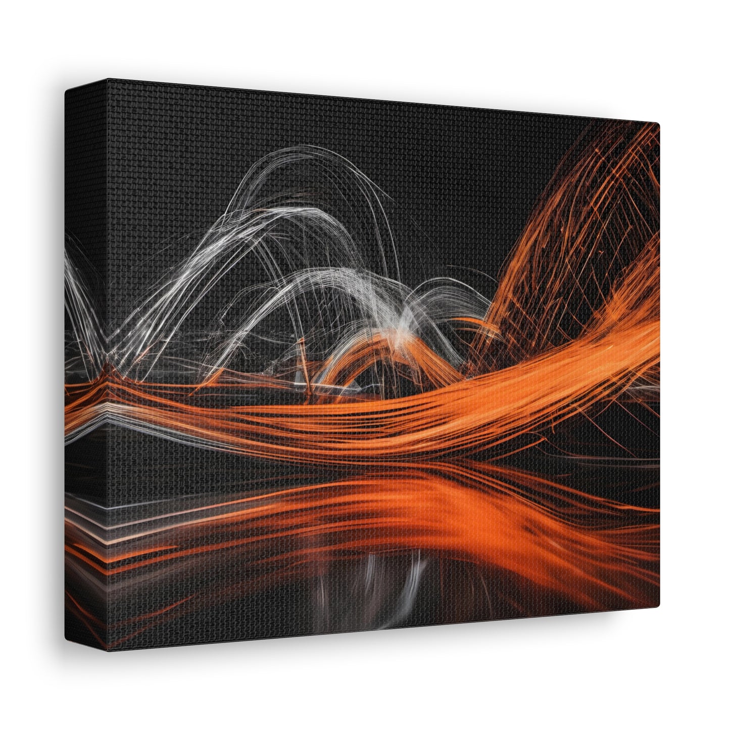 Long Exposure Orange and Black Canvas Print