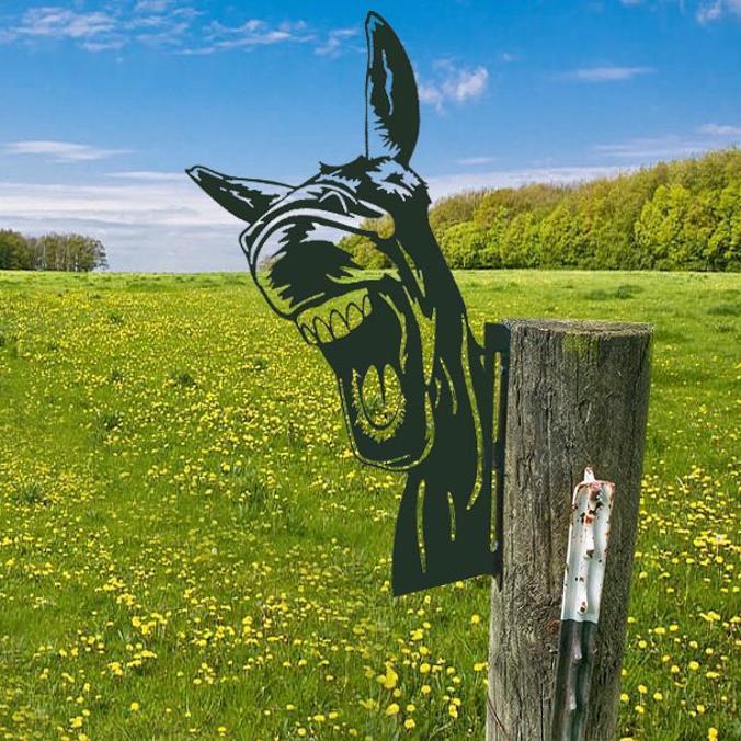 Donkey Silhouette Garden Metal Animal Ornaments