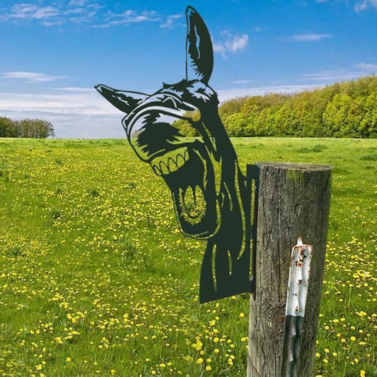 Donkey Silhouette Garden Metal Animal Ornaments