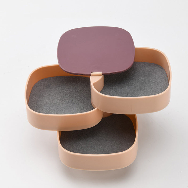 Multifunctional Rotatable Small Jewelry Storage Box