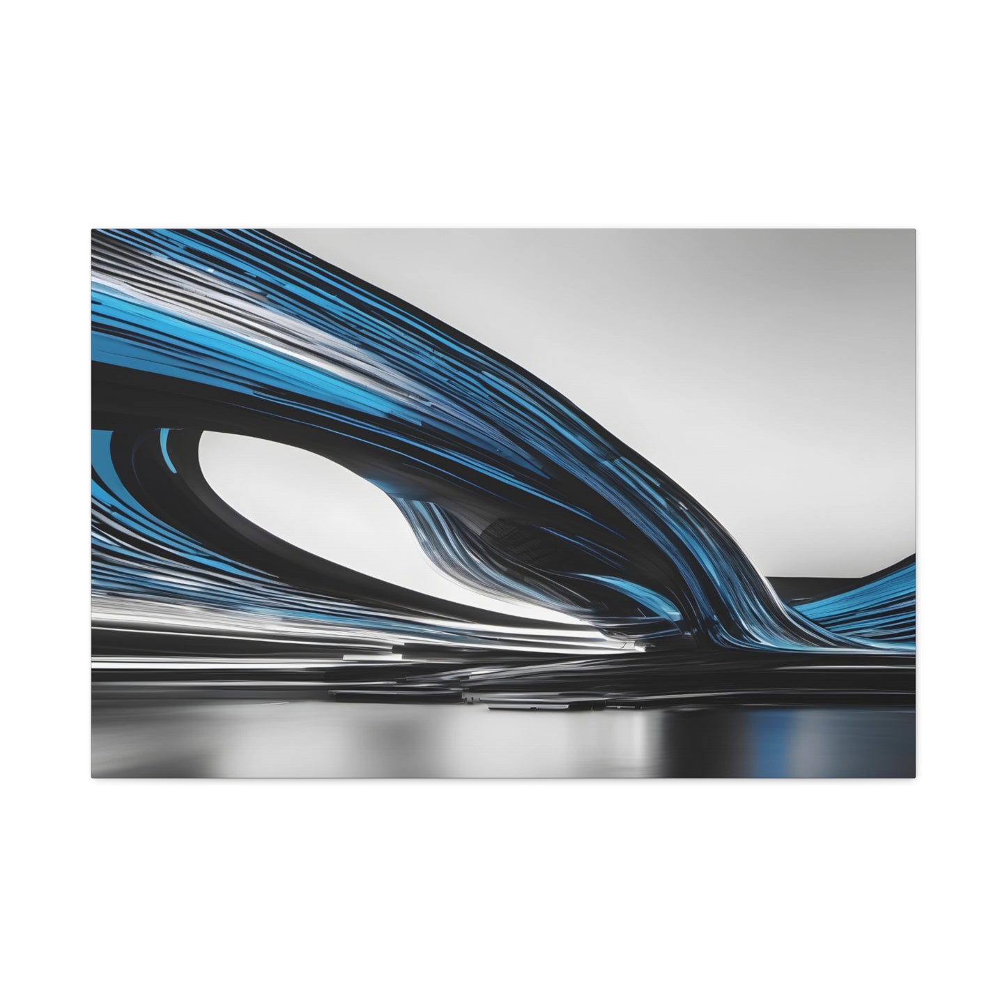 Long Exposure Blue, Grey and Black Canvas Print